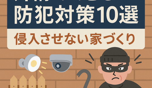 外構でできる防犯対策10選｜侵入させない家づくり