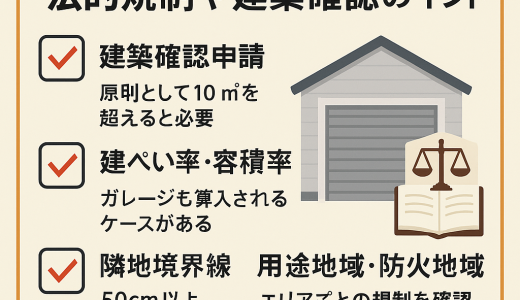 ガレージに必要な法的規制や建築確認のポイント｜違反しないための基礎知識と注意点