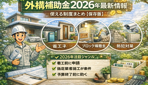 外構補助金2026年最新情報｜使える制度まとめ【保存版】