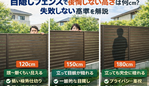 目隠しフェンスで後悔しない高さは何cm？失敗しない基準を解説